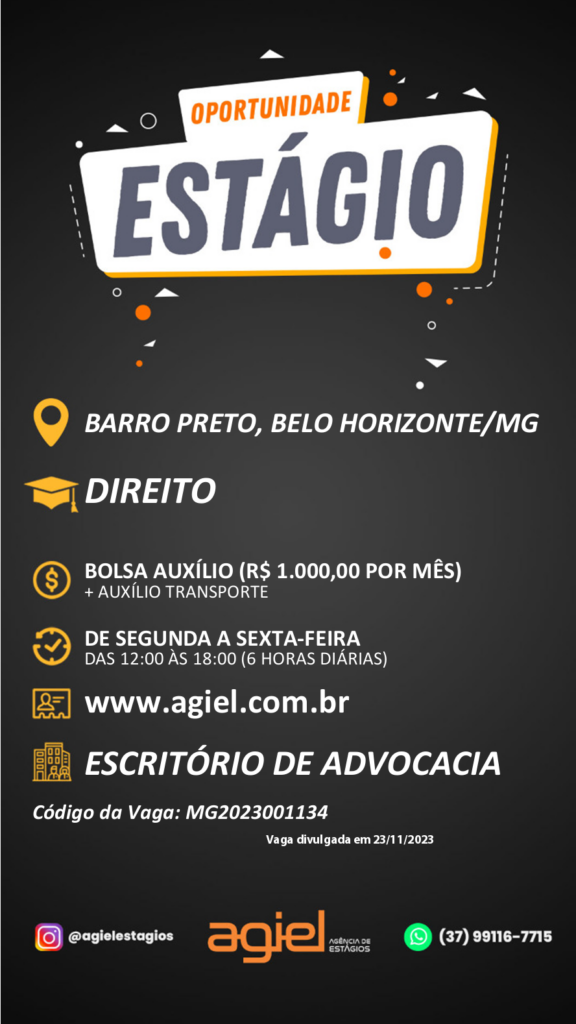 Estágio – Agiel / CRMMG – Graduação em Direito